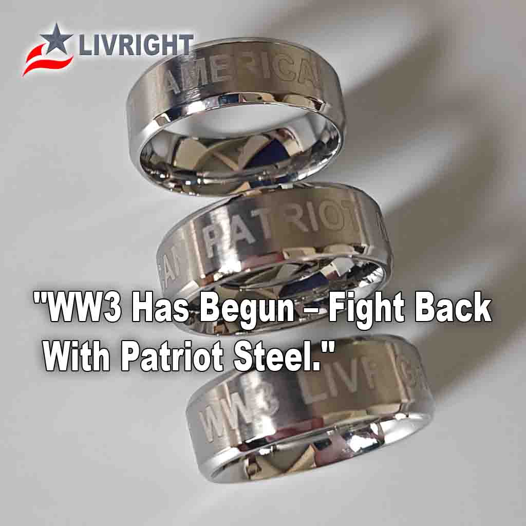 Wear The Ring when You're Fighting Corruption—Don't Stand Alone.
Engage LIVRIGHT. Patriot Ring Titanium Silver